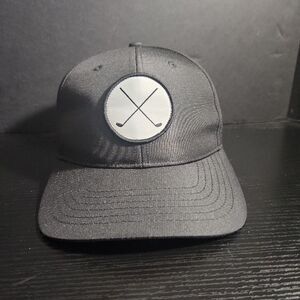 Signatures Crossed Golf Clubs Baseball Cap‎ Hat snapback Black Embroidered Logo